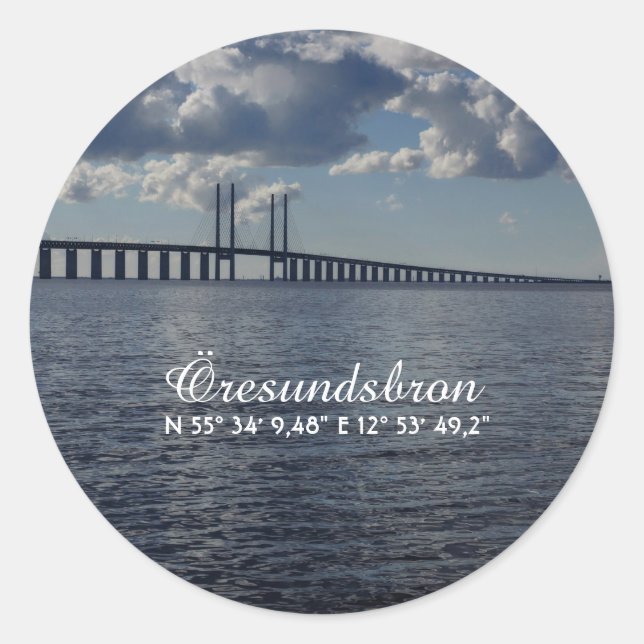 Öresundsbron, Malmö Runder Aufkleber (Vorderseite)