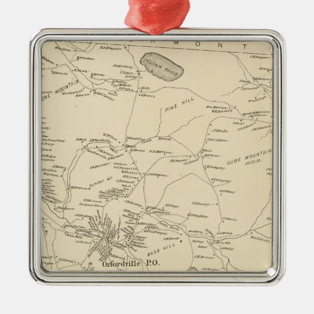 Orford, Grafton Co Silbernes Ornament (Vorne)