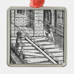 Organ-Bälge und Gebläse Silbernes Ornament