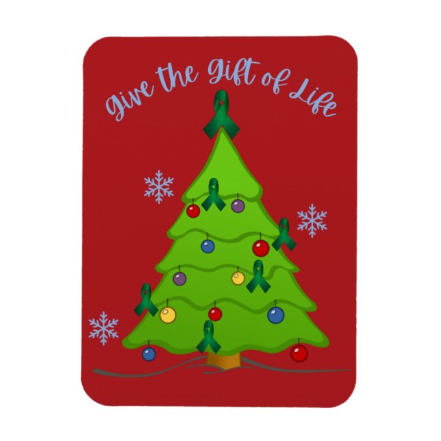 Organ Donation Awareness Christmas Tree Holiday Magnet (Vertikal)