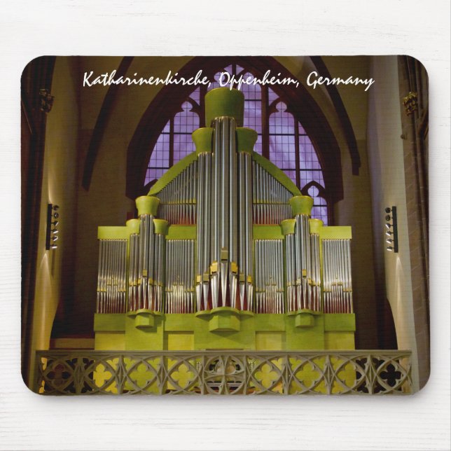 Organ in Oppenheim, Deutschland Mousepad (Vorne)