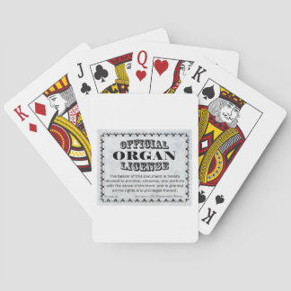 Organ-Lizenz Spielkarten