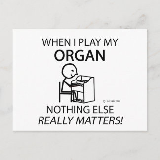 Organ nichts anderes zählt postkarte