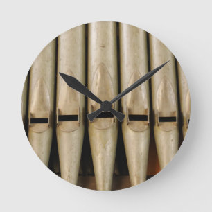 Organ Pipes Clock Runde Wanduhr