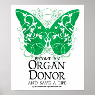 Organ-Spender-Schmetterling Poster
