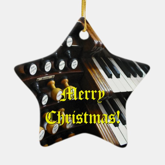 Organ-Weihnachtsverzierung Keramikornament (Hinten)