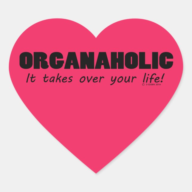 Organaholischer Heart Sticker (Vorderseite)