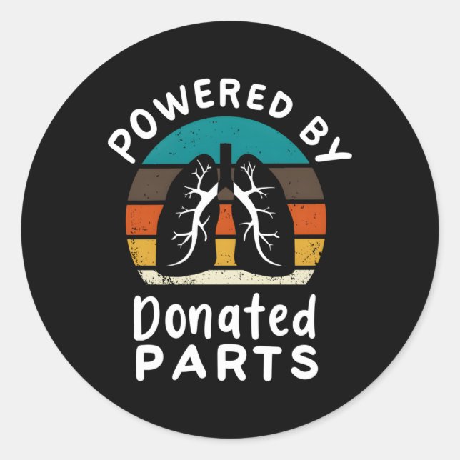 Organempfänger I Lungentransplantation Survivor Runder Aufkleber (Vorderseite)