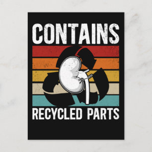 Organempfänger Niedlich Nierentransplantation Postkarte