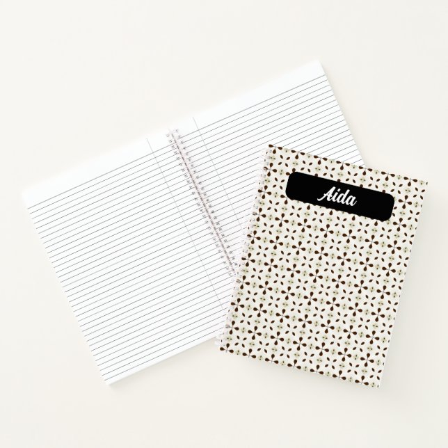 Organic Florals in Soothing Earth Tones Notizbuch (Innenseite)