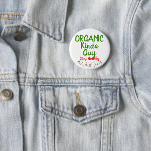 Organic Guy Frische Lebensmittel Runde Knöpfe Button