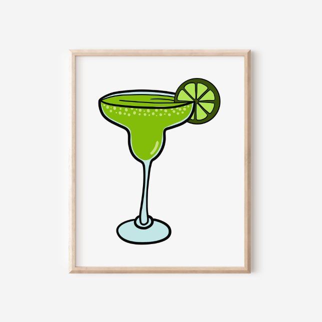 Organic Hand-Drawn Margarita Art Poster (Von Creator hochgeladen)