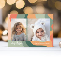 Organic Line Abstract Art - 2 Photo Jade Coral