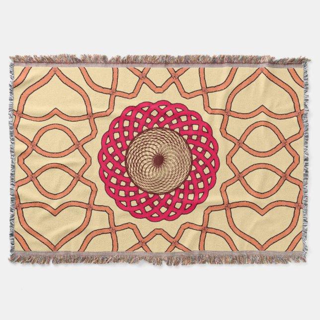 Organic Mandala Spiral Design Decke (Vorderseite)