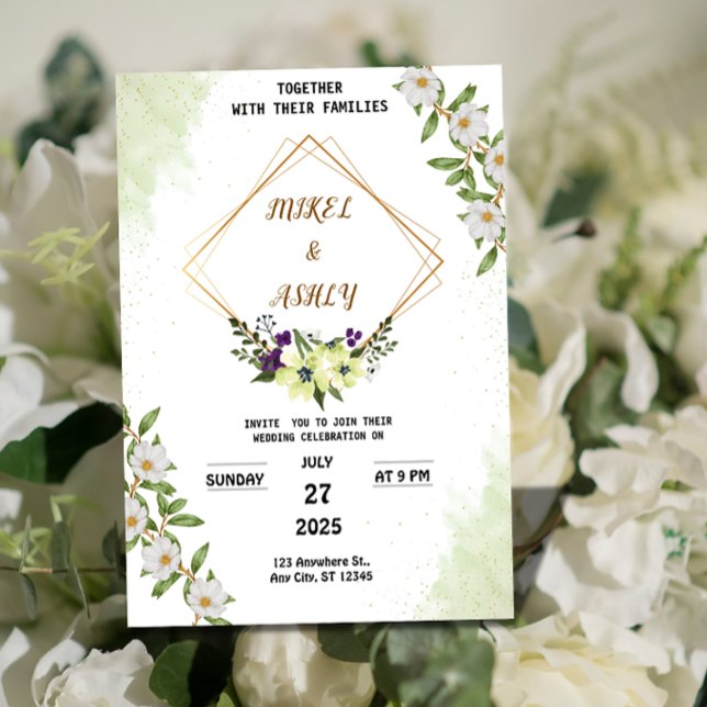 Organic Modern Wedding Invitation Suite, Elegant  Einladung ("Modern love deserves a modern invite. Clean, chic, and completely you.")
