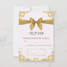 Organic Modern Wedding RSVP Card Karte