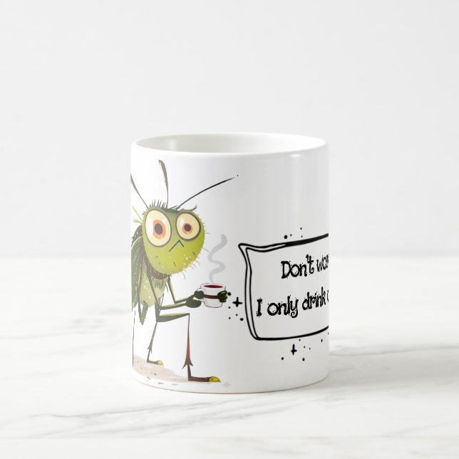 Organic Mosquito Cartoon – Funny Quote	 Kaffeetasse (Mittel)