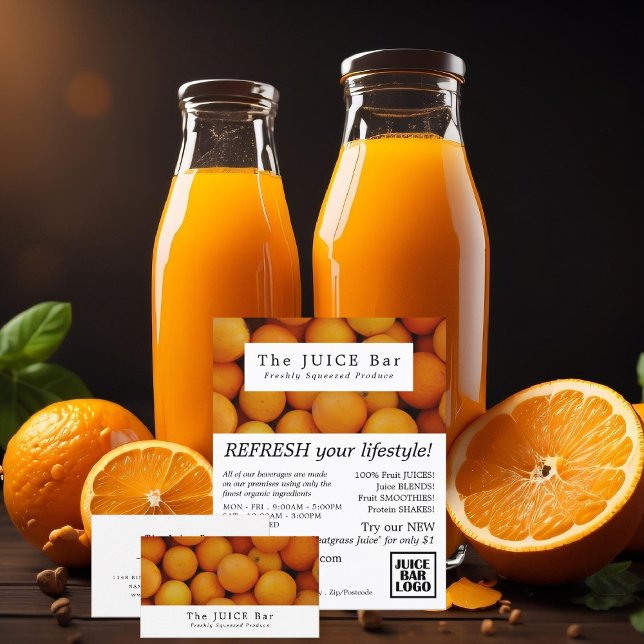 Organic Orangen, Juice Bar Advertising Flyer (Von Creator hochgeladen)