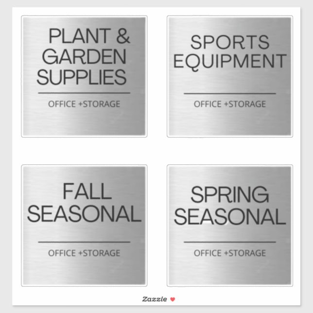 Organisation von Silver Labels für die Lagerung (Blatt)