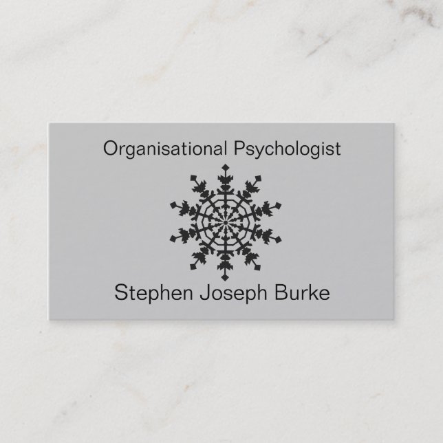 Organisationspsychologe - Stephen Joseph Burke Visitenkarte (Vorderseite)