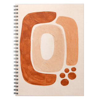 Organische Formen Abstracte Erde Ton Modern Notizblock