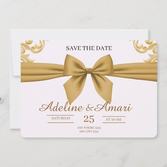 Organische Moderne Save-the-Date-Karte Save The Date (Vorderseite)