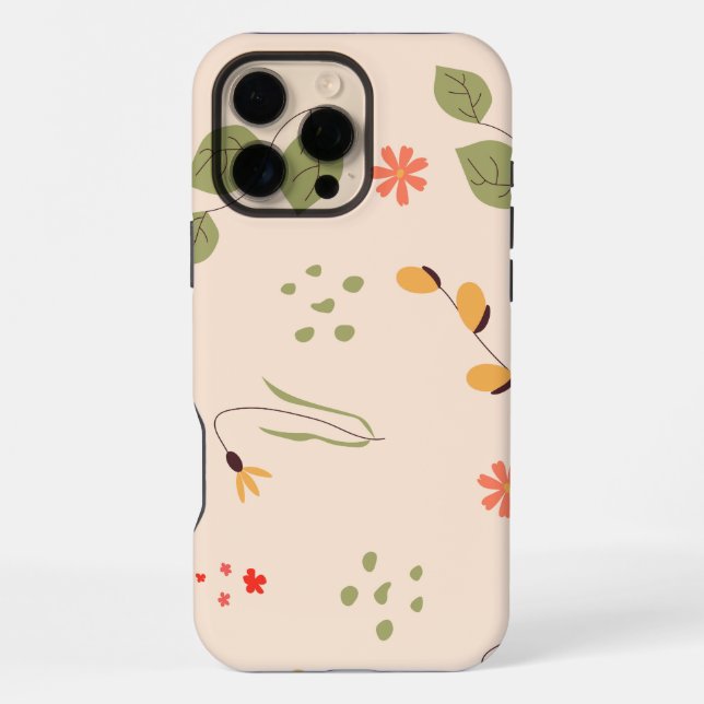 Organischer Blumenhintergrund iPhone Hülle (Rückseite)
