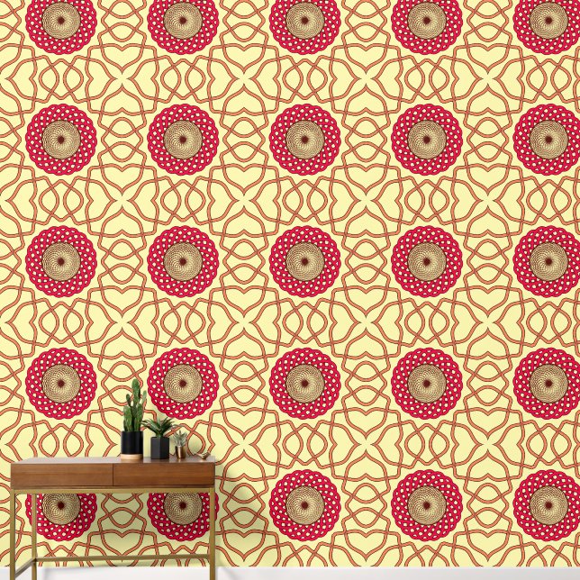 Organisches Mandala-Spiraldesign Tapete (Hausflur)