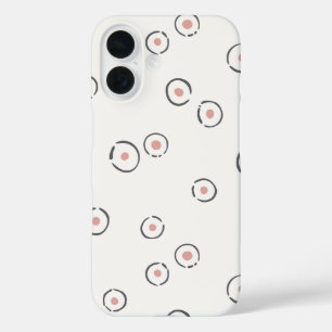 Organisches Polka-Punkt-Abstrakt Boho Staubrose iPhone 16 Hülle