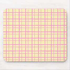 Organisches wackeliges Gittermuster Sonnengelb Mousepad