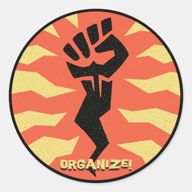 Organisieren Runder Aufkleber (Vorderseite)