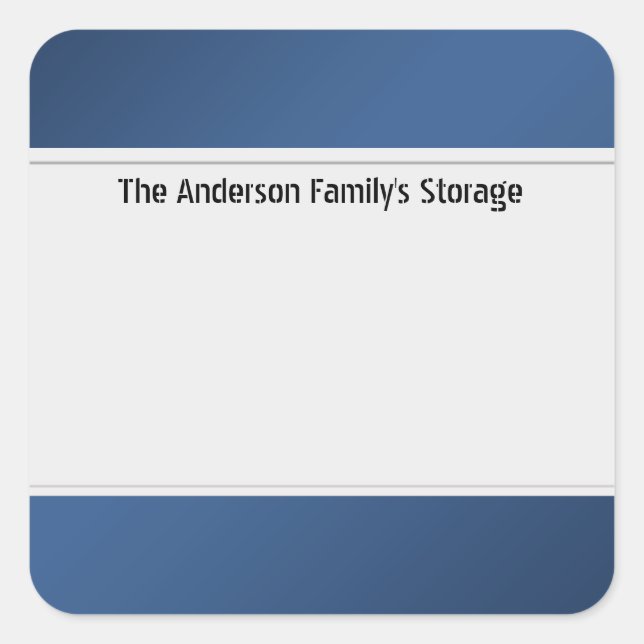 Organisieren Sie saubere Etiketten mit einer Farbe Quadratischer Aufkleber (Vorderseite)