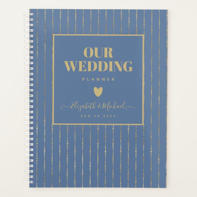 ORGANISIERT WERDEN WEDING PLANNER - Dusty Blue GOL Planer (Vorderseite)