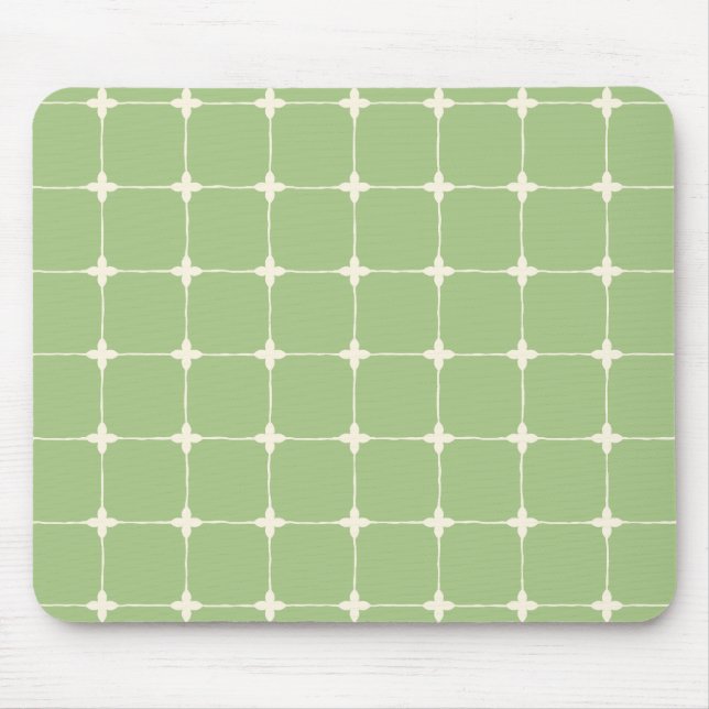 Organisiertes neutrales Grid Minimalistisches Salb Mousepad (Vorne)