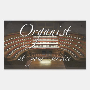 Organist an Ihrem Service-Aufkleber Rechteckiger Aufkleber