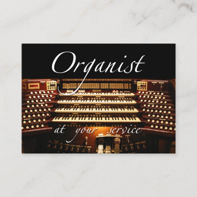 Organist an Ihrer Dienstleistungsunternehmenkarte Visitenkarte (Vorderseite)