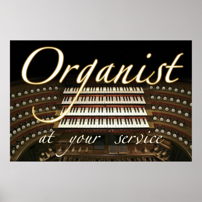 Organist auf Ihrem Service-Poster Poster (Vorne)