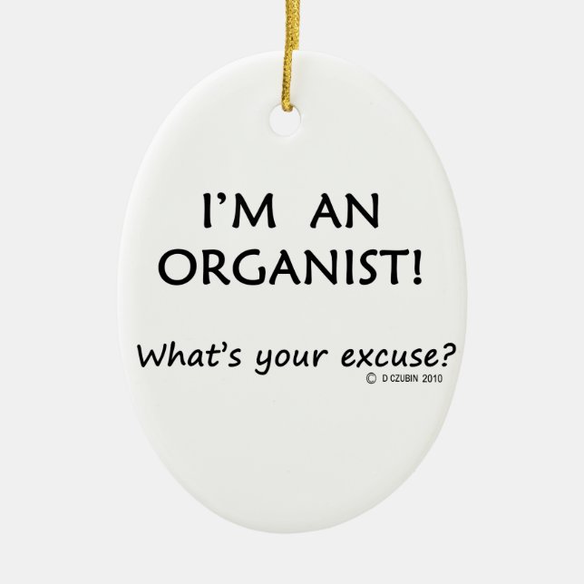 Organist Entschuldigung Keramikornament (Vorne)