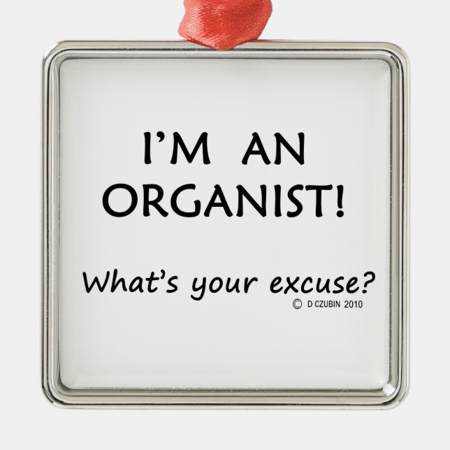 Organist Entschuldigung Ornament Aus Metall (Vorne)