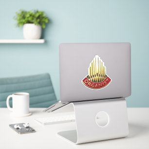 Organist Pfeifenorgel Logo Aufkleber
