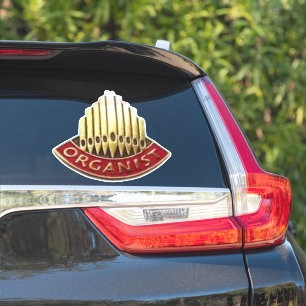 Organist Pfeifenorgel Logo  Aufkleber