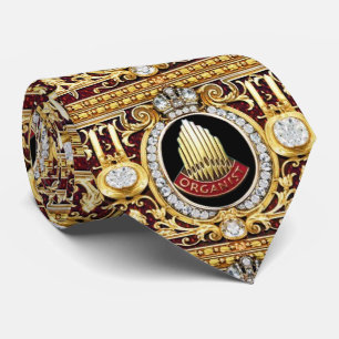 Organist Pipe Organ Facade Designer Neck Tie Krawatte