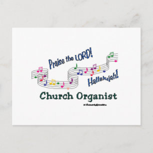 Organist Postkarte