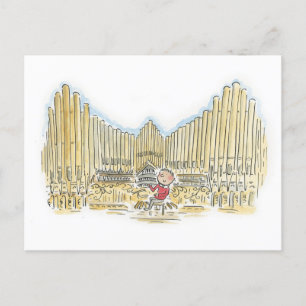 Organist Postkarte