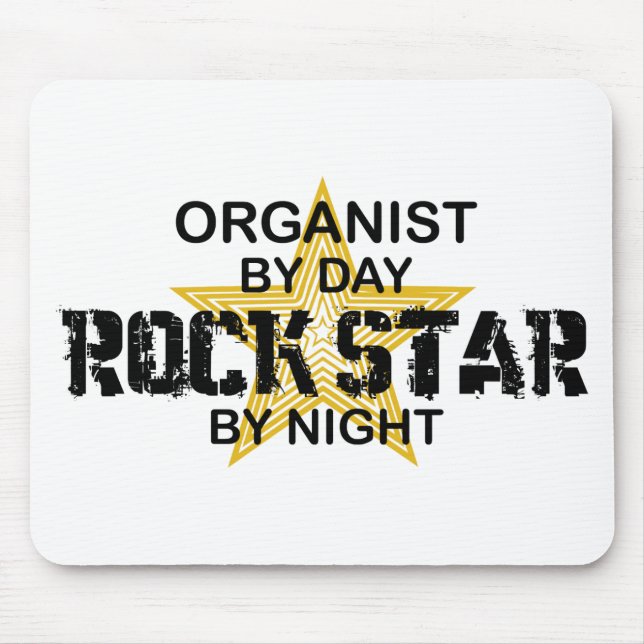 Organist-Rockstar bis zum Nacht Mousepad (Vorne)