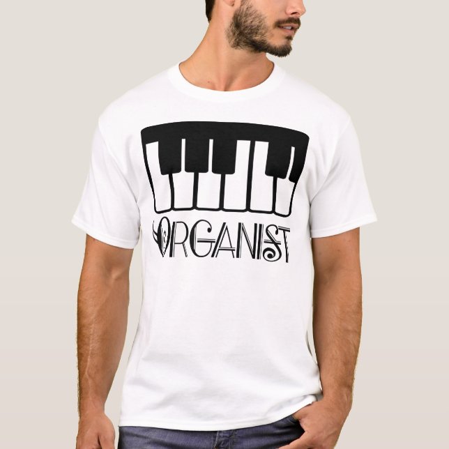 Organist-Tastatur-Geschenk T-Shirt (Vorderseite)