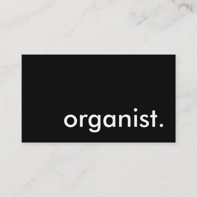 Organist. Visitenkarte (Vorderseite)