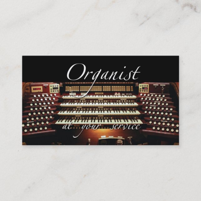 Organist-Visitenkarten - an Ihrem Service - 2 Visitenkarte (Vorderseite)
