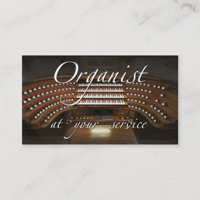 Organist-Visitenkarten - an Ihrem Service Visitenkarte (Vorderseite)