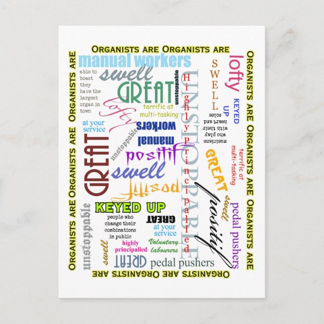 Organisten sind alles Postkarten (Vorderseite)